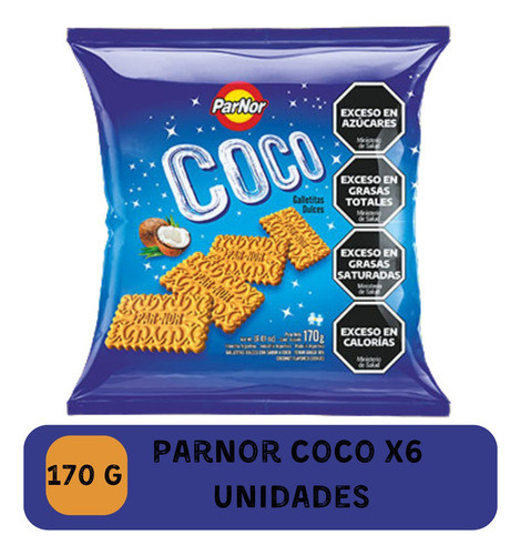 Galletitas Coco Parnor X6 Unidades *golosinas Del Sur* 0