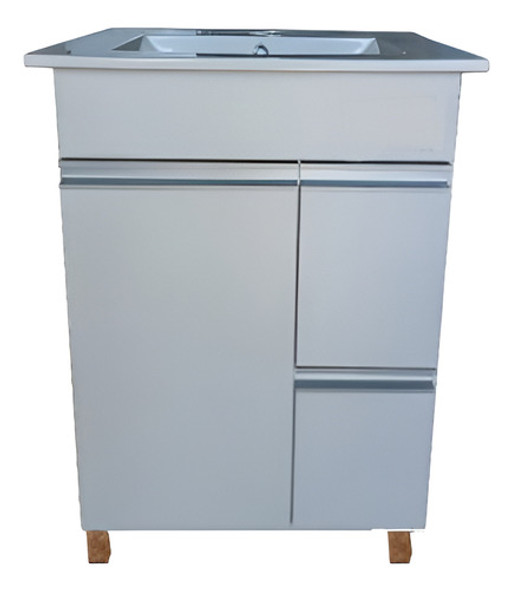 Bacha Loza , Mueble Baño 60x47x56  Con Patas Metal. 0