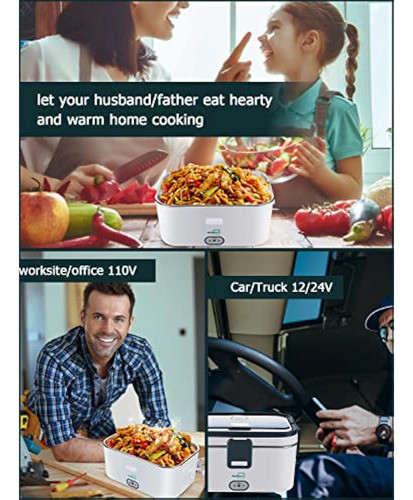 Buddew Fiambrera Eléctrica De 70 W, Calentador De 1