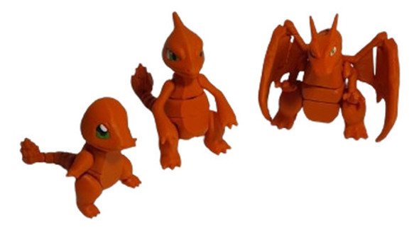 Articulado 3d Charmander Charmeleon Charizard Pack X 3 0