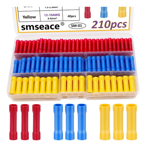 Smseace 210 Conectores De Terminales De Engarzado A Tope 22- 0