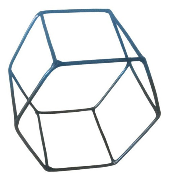 Macetero Exagonal Colgante De Hierro Y Vidrio 0