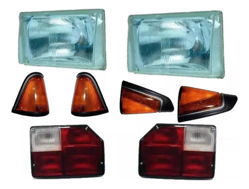 Juego De 6 Faroles Fiat 128 Super Europa + 2 Opticas 0
