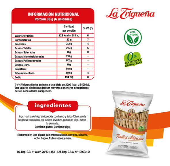 Galleta Finitas Clásicas La Trigueña 300 Grs. 1