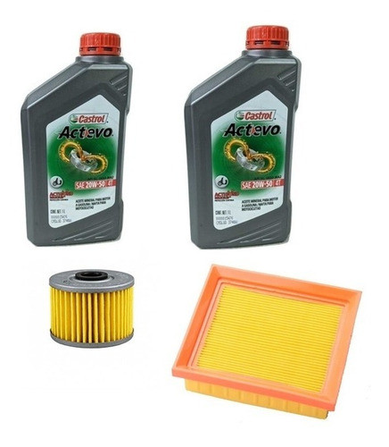 Kit Service Tornado 2 Aceite Castrol +filtros Aceite Y Aire 0