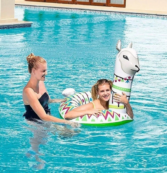 Salvavida Inflable Llama 113 X 109 Cm Pileta Playa Bestway 1