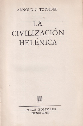 La Civilizacion Helenica A Toynbee 0
