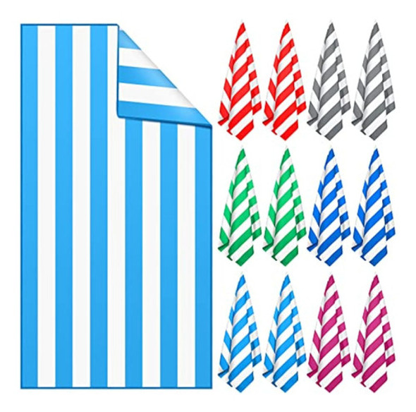 Juego De 12 Toallas De Playa De Microfibra A 0 Juego De 12 Toallas De Playa De Microfibra A 0