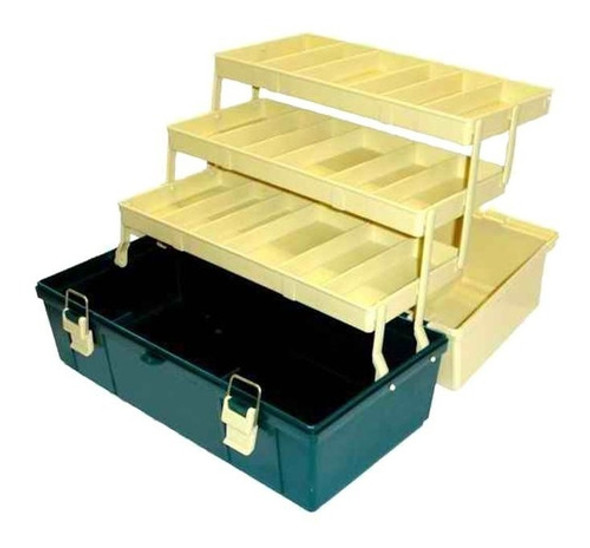 Caja De Pesca / Herramientas Con 3  Bandejas Completas 0