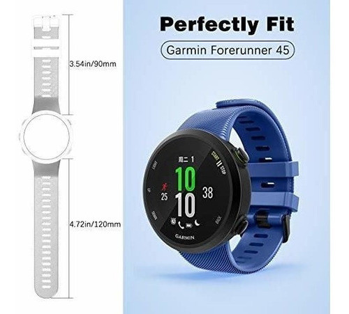 Malla De Silicona Azul Para Garmin Forerunner 45/45s/swim 2 1