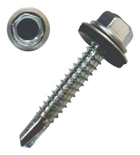 Tornillo Chapa Hexagonal Punta Mecha 25x6,3mm Por 40u - Aym 0