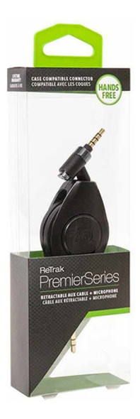 Retrak Cable Retractil De Audio De 3,5 Mm, Negro Etcable3535 1