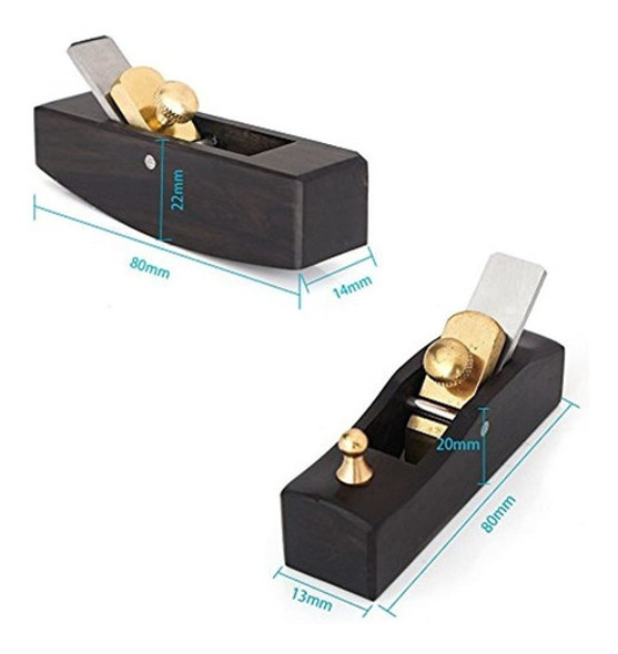 2 Piezas De Madera Set De Cepilladora De Piel Plana Curvada 1