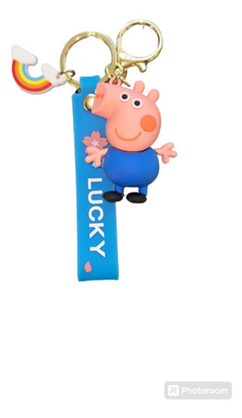 Llavero Importado Goma Peppa George Pig - Regalo - Calidad 1 Llavero Importado Goma Peppa George Pig - Regalo - Calidad 1