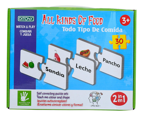 Match And Play Puzzle Ditoys 2376 Comida 0
