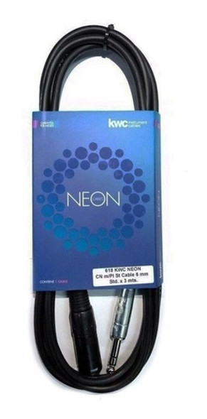 Cable Canon Macho Plug Kwc Neon 618 De 3 Metros 0