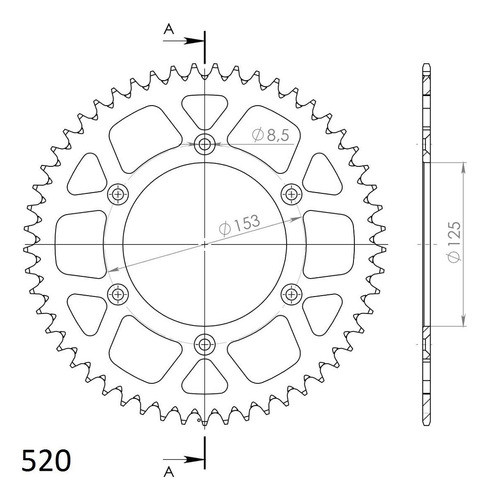 Plato Aluminio Supersprox Polonia Rojo 50d Honda Cr Crf Vari 1