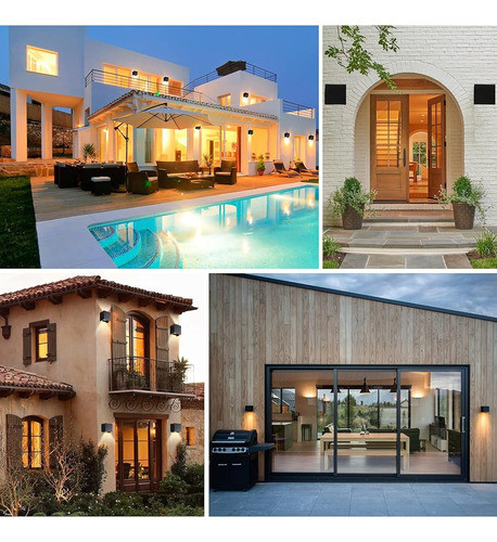 Linkstyle 4 Pack Led Luz De Porche Al Aire Libre, 4  De Alum 1