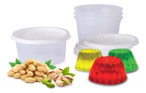 Pote Plastico Con Tapa Descartable 150cc Salsero X100u 0