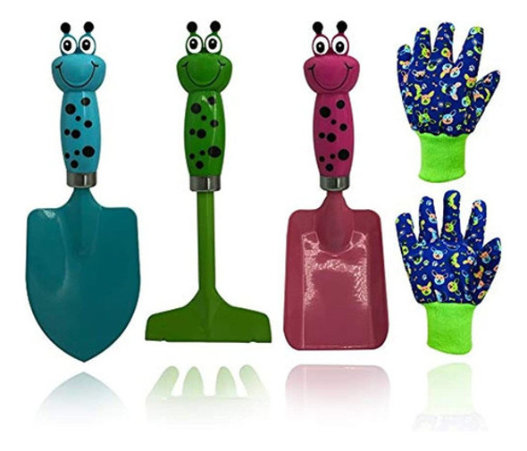Juego De Herramientas De Jardinería Para Niños Pala De Mano 0