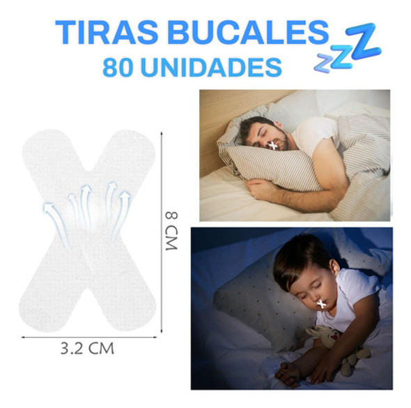 80 Tiras Bucales Adhesivas Grado Médico Eliminan Ronquidos 1 80 Tiras Bucales Adhesivas Grado Médico Eliminan Ronquidos 1