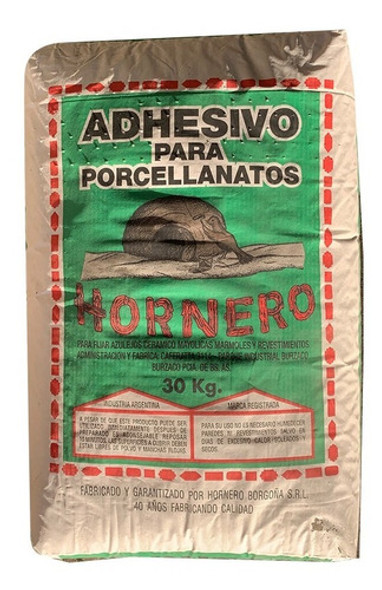 Adhesivo Pegamento Hornero Porcelanato Impermeable 30k 0