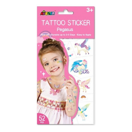 Tatuajes Infantiles Para Niños Avenir Pegasus 52 Pcs 0