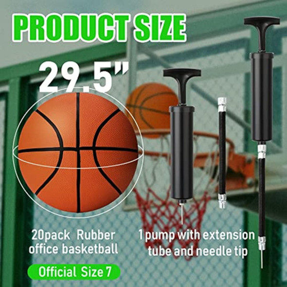 Jerify 20 Pelotas De Baloncesto De Goma De 29.5 1