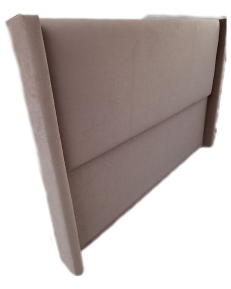 Respaldo Sommier Liso Con Laterales Queen En Eco Cuero. 1