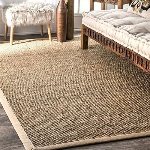 Alfombra De Area Natural Nuloom Elijah Seagrass, 5 X 8, Beig 0