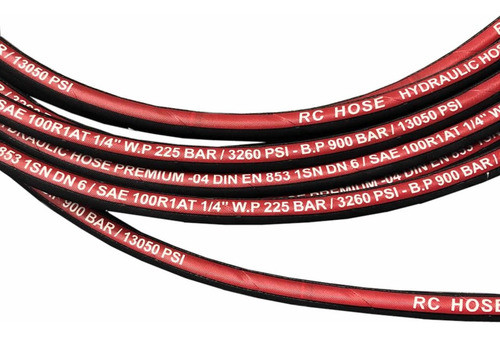 Manguera Hidrolavadora 1/4 R1 25 Metros Con Malla De Acero 0