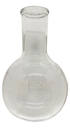 Balón Cuello Liso Vidrio Boro 3.3 250ml, Hda 0