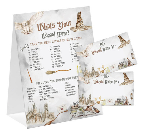 Juego De Mago Para Baby Shower Con 1 Cartel Y 30 Etiquetas 0