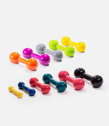 Mancuerna Recubierta Vinilica Fija Redonda X 5k Unidad 0