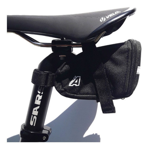 Bolso - Bolsito Bajo Asiento Andes Para Bicicleta Tela Negro 1