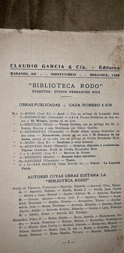 Tabaré, Leyenda Patria. Z D S. Martín Biblioteca Rodó 1936 1