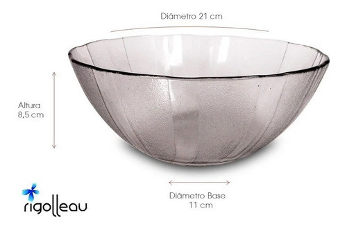 Ensaladera Rigolleau Flint Vidrio Por 6 Unidades 1