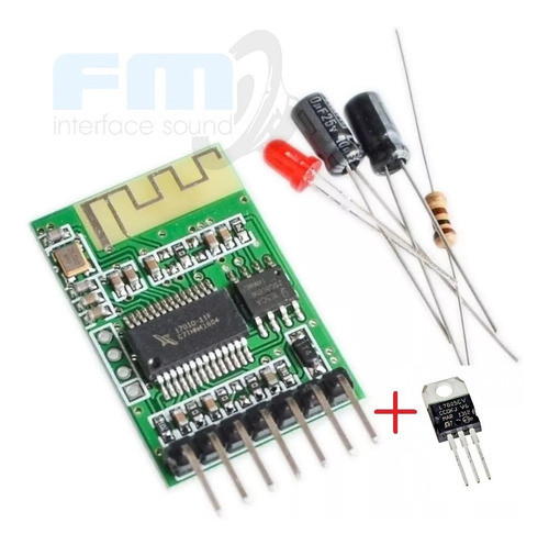 Modulo Receptor Audio Bluetooth 4.2 Stereo + Regulador L7805 0