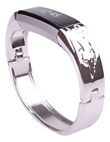 Metal Flores Diseño Pulsera Brazalete Acero Inoxidable Fitbi 0