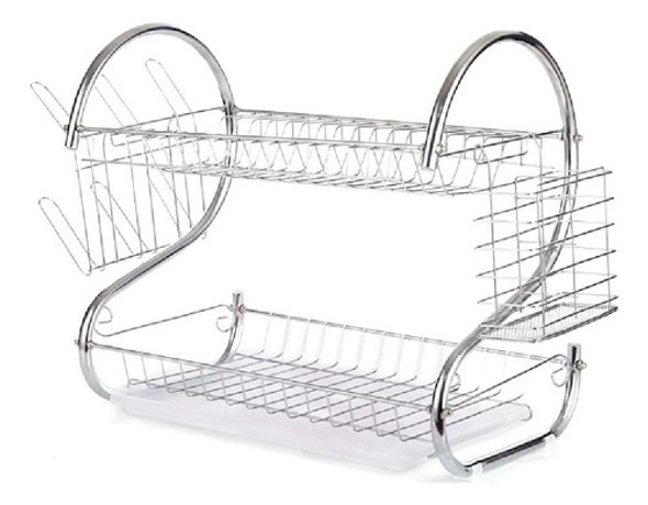 Escurre Platos 2 Pisos Cromado 0 Escurre Platos 2 Pisos Cromado 0