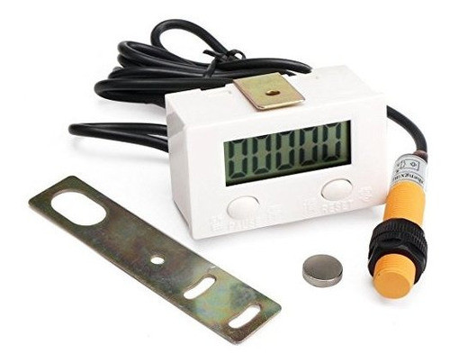 Homree Contador De Conteo Digital Lcd 099999 Digito Delante 0