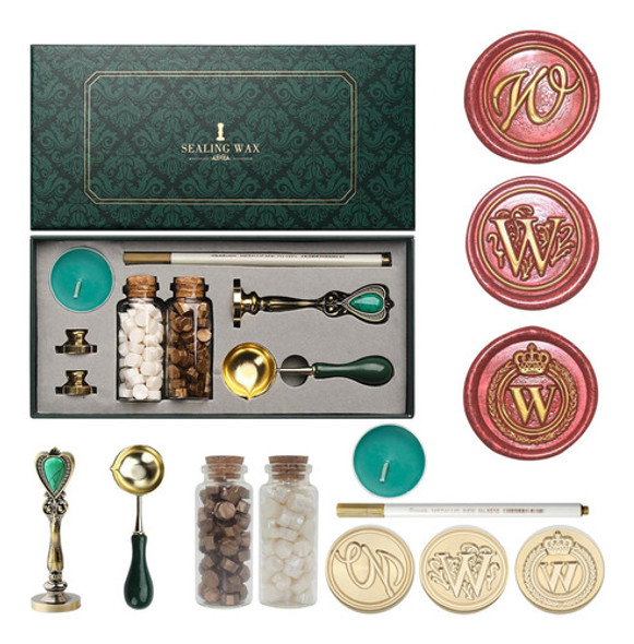 Sello Para Lacrado Set Completo Box Letra W X 3 Diseños 0