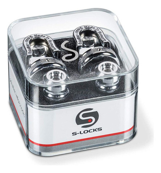 Schaller Security Locks Guitar Strap Locks - Chrome 0