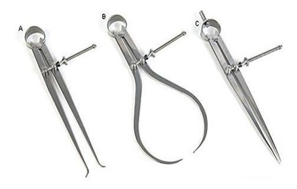 Juego De Pinzas Divisorias De Resorte 3pzas 6  150mm, Intern 0