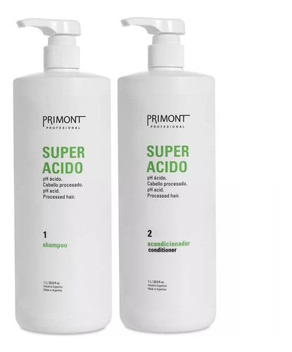 Shampoo Y Acondicionador Super Acido 1000ml Primont 0