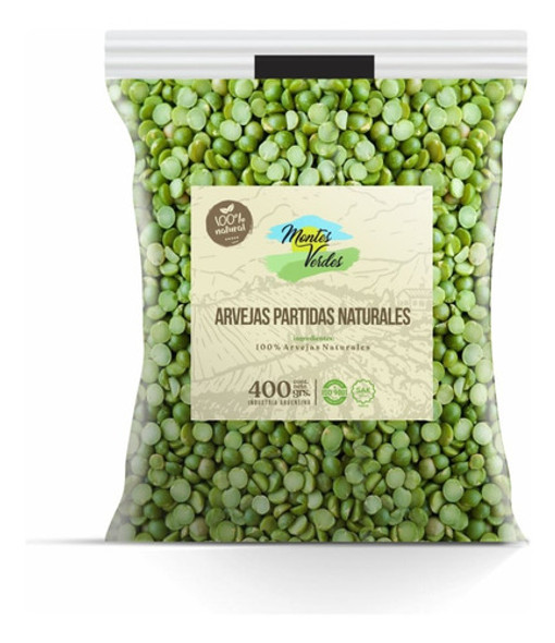Arvejas Partidas Naturales Montes Verdes 400g 0