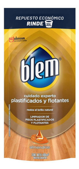 Limpiador De Pisos Flotantes Almendra Repuesto Blem 400 Cm3 0