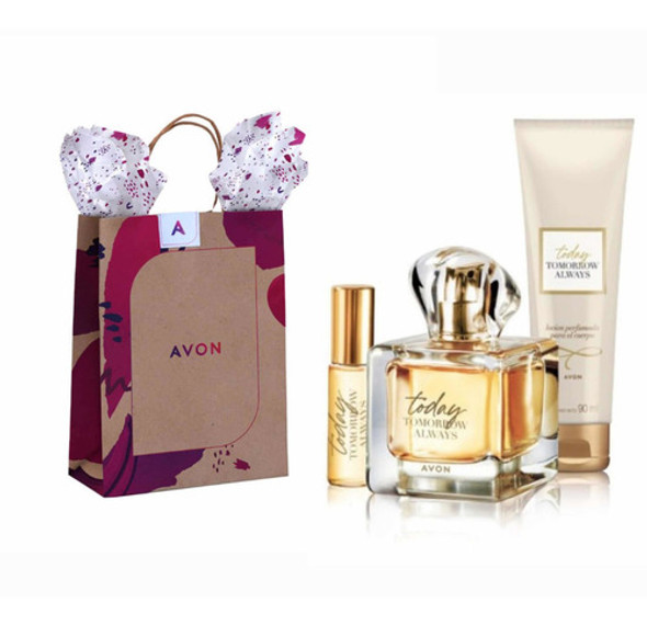 Set X3 Today Avon | Perfume 50ml, Mini Perfume 15ml Y Crema 0
