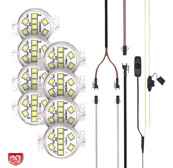 Impermeable Blanco Led Carro Cama Carril Luz Universal Techo 0