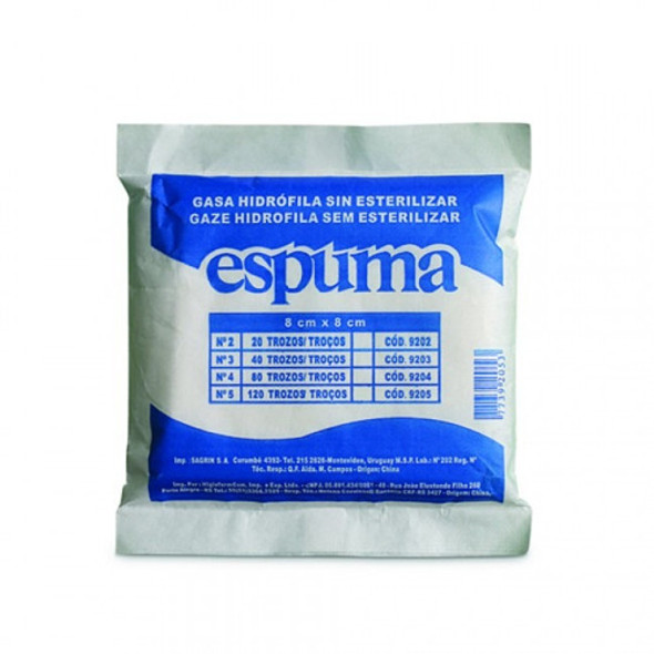 Gasa Hidro Espuma Est10x10 120 0 Gasa Hidro Espuma Est10x10 120 0